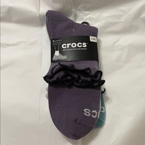 ✨CrocsSocks Ruffle Ankle 3 PK (UNISEX) - NWT✨